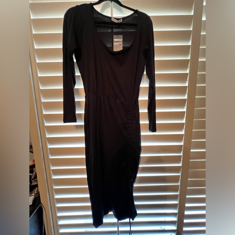 Rebdolls Black Jersey Midi Dress